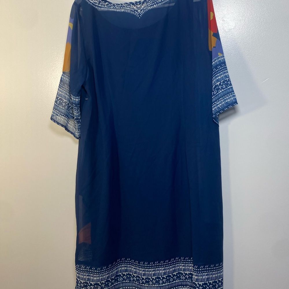 Soft Surroundings Navy and Orange Floral Dress - Picture 5 of 5